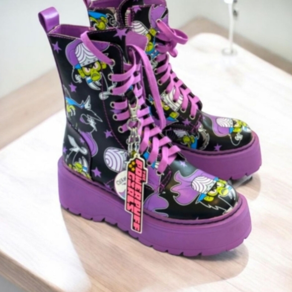 Vintage Power Puff Girls Mojo Jo Jo Combat Boots - Picture 3 of 16
